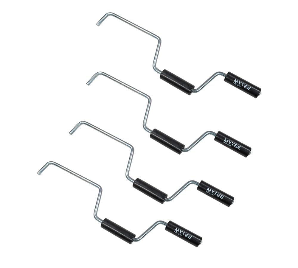 Mytee Products 4 Pack Strap Winder for Flatbed Trailer Winches - Black Quick Hand Strap Roller for Truckers - Winch Strap Winder for Winding - Flatbed Accessories