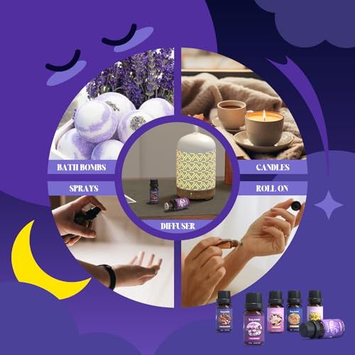 Image of SALKING Sleep Essential Oils Set, Pure and Natural Diffuser Oil, 6 x 10 ML