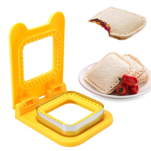 Sellador cortador de sándwich, molde cuadrado, prensa creativa, montaje único, excelencia en diseño de obra maestra culinaria artesanal, innovación en la cocina, aumenta la creatividad de la cocina