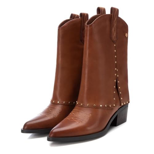 Carmela Para Mujer. 16196103-CAMEL Botines De Piel 161961 MarróN (38), 3 A 5Cm, Ninguno, Casual - 6