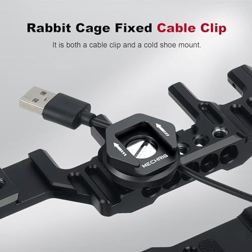 Abrazadera de cable para jaula de cámara con tornillo de 1/4 para cables de micrófono y luces LED 2