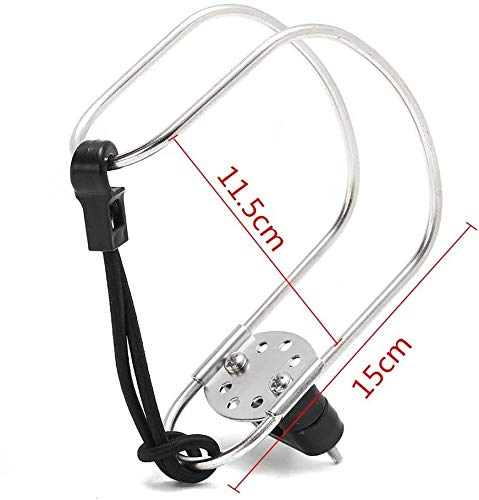 FUTURUP Stainless Steel Marine Horseshoe Bracket Life Buoy Ring Holder with Plastic Mount