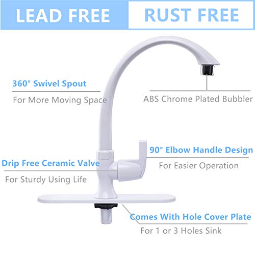 Cold Water Outdoor Faucet Single Handle Bar Faucet Single Hole Bathroom Sink Faucet For Kitchen Garden Sink,Garage Wash Basin,Laundry,Utility,Camper #TOP4