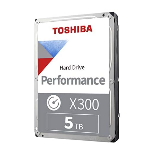 Toshiba X300 5TB Performance Desktop and Gaming Hard Drive 7200 RPM 128MB Cache SATA 6.0Gb/s 3.5 Inch Internal Hard Drive (HDWE150XZSTA)