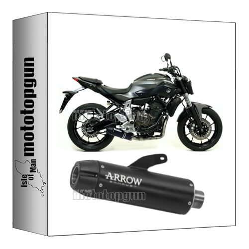 Silencieux Arrow Jet-Race pot echappement acier noir carbone Yamaha MT-07