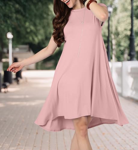 Image of KOH KOH Womens 2026 Short Cap Sleeve Casual Summer Comfy Flowy Mini Dress