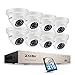Produktbild ZOSI 8CH 5MP POE Dome Überwachungskamera System mit 2TB Festplatte, 8CH H.265+ 5MP NVR Recorder Plus 8 Wasserdicht 5MP IP POE Kamera Set für Videoüberwachung im Ihnen und Außen