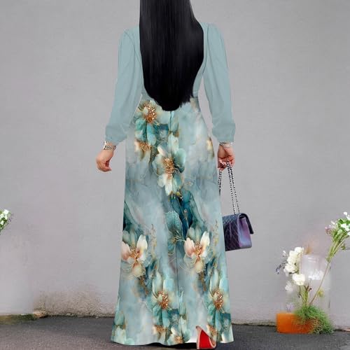 Image of Wrap Dresses for Women 2026 Elegant Maxi Dress Formal Plus Size Wedding Guest Dress with Belt