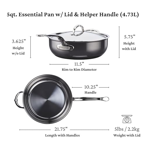 Image of Hestan - NanoBond Collection - Titanium All-In-One Pan, Induction Cooktop Compatible, 5 Quart