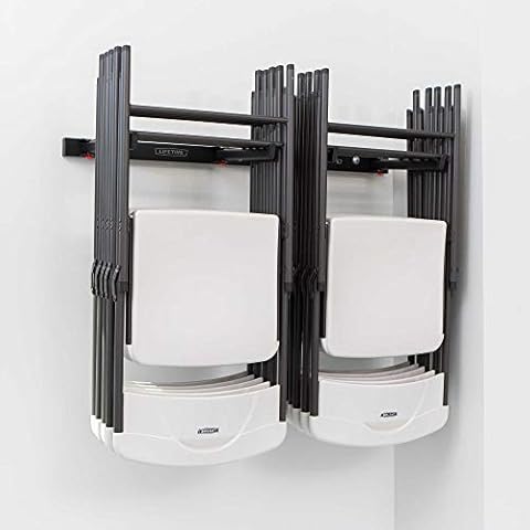 Lifetime 80719 Wall Mounted Chair Rack Black Cover