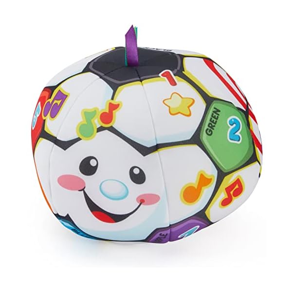 Fisher-Price Laugh & Learn Baby To Toddler Toy Singin’ Soccer Ball Plush With Music & Educational Phrases For Ages 6+ Months