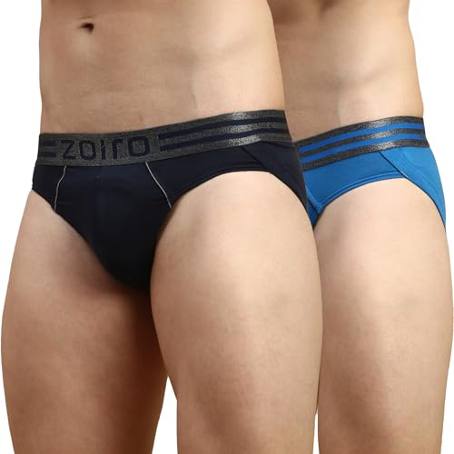 Image of Zoiro Men's Brief | Soft Band | Soft No-Marks Elastic | Breathable Innerwear | Pack of 1 | Color May Vary