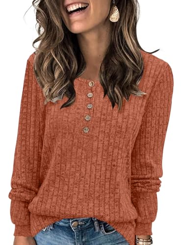 DB MOON Womens Long Sleeve Tops Lightweight Sweaters 2026 Fall
