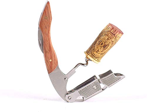 Sacacorchos de camarero – Abridor de vino – Cortador de láminas – Mango todo en uno sacacorchos – utilizado por sumilleres y camareros (profesional)