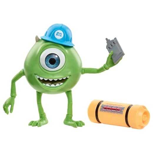 ​Pixar Interactables Mike Wazowski Talking Action Figure, 4-in Tall Posable Movie Character Toy, Interacts with Other Figures, Kids Gift Ages 3 Years & Older