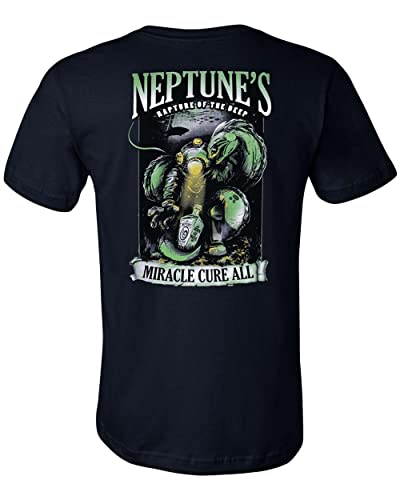 Born of Water Scuba Shirt: Deep Sea Hard Diver: Neptune's Cure All: Navy - XL