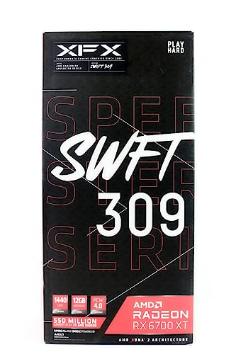 Image of XFX Speedster SWFT309 AMD Radeon RX 6700 XT CORE Gaming Graphics Card with 12GB GDDR6 HDMI 3xDP, AMD RDNA 2 RX-67XTYJFDV (Renewed)
