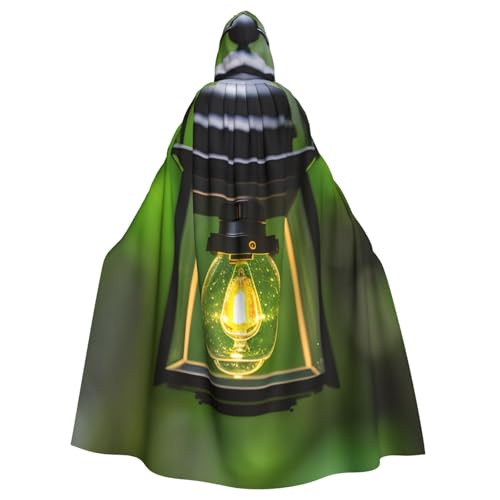 YQxwJL Cape de carnaval imprimée luciole et lanterne - Cape à capuche pour adultes - Costume d'Halloween et de cosplay