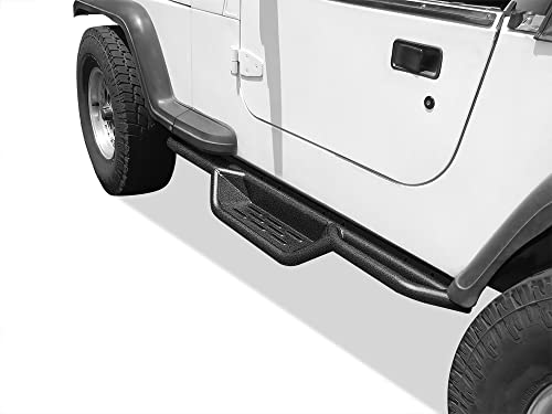 APS Black 6 Inches Tubular Drop Down Style Nerf Bars