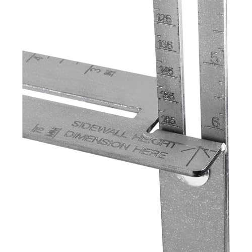 Speedway Motors WheelWise™ 5-Lug Wheel Fitment Tool with Tire Size Attachment, Simulates 14-22 Inch Rim Diameter, 8-14 Inch Tire Width, 2.5-11.5 Inch Sidewall, Laser Cut Steel