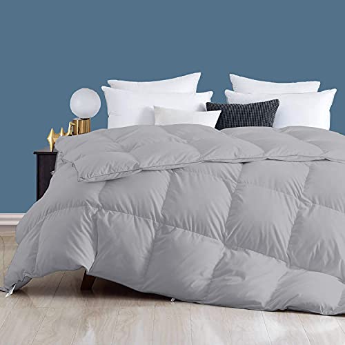 Image of Day Care - 400 GSM Hotel Quality-Down Alternative Microfiber Comforter for Heavy Winter Queen Size Comforter /Blanket /Rajai (90 inch x 90 inch Inches /228cm x 228cm) - Comforter Queen Size|Silver| TC - 450
