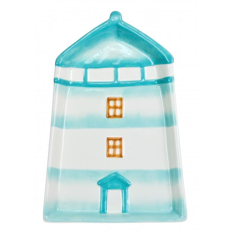 Quay Traders Ceramic Lighthouse Plate - Nautical Themed Kitchenware for The Home - Lovely Gift Idea