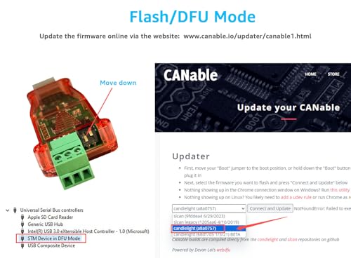 Image of DSD TECH SH-C30A USB to CAN Bus Adapter Base on Canable Support SocketCAN Cangaroo