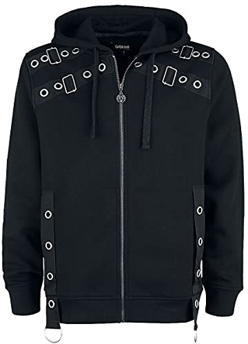 Gothicana by EMP Mask of Sanity Homme Sweat-Shirt zippé à Capuche Noir L Cover