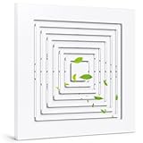 SL-JIJI 12 x 12 Inch Bathroom Exhaust Fan Cover Replacement – Square Ceiling Fan Grille with Springs, White Replacement Vent Cover, Compatible for Bathroom Ceiling fans, Wall-mount Exhaust Vents