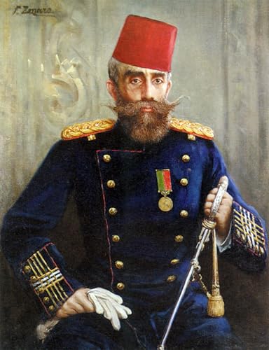 Tableau portrait Mahmud Sevket Pacha par Fausto Zonaro sur toile nordique 60x90cm