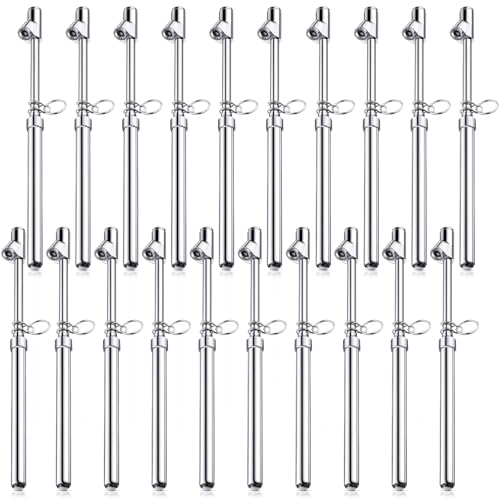 Tallew 20 Pack Dual Head Tire Pressure Gauge Heavy Duty Air Pressure Tire Gauge for Auto Truck Car RV Van Gage Range 10-150PSI, 1-10Bar (Silver)