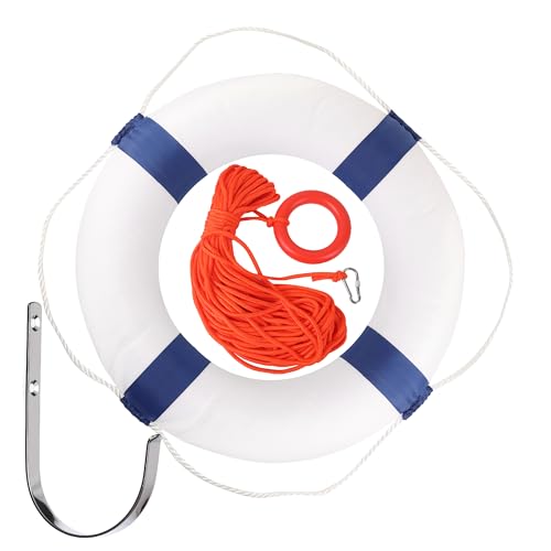 Calvana 20" Foam Life Preserver Ring with 98.4ft Floating Lifesaving