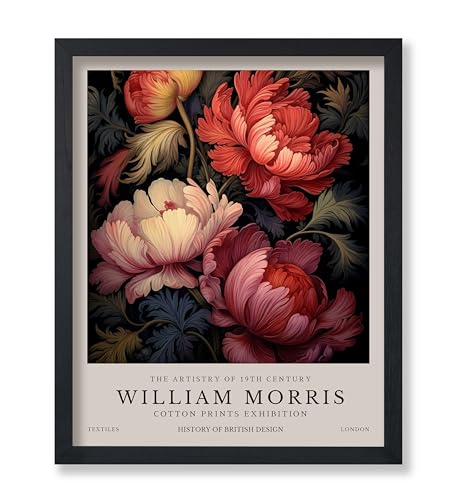 Monem Art William Morris Poster - Peony Flowers Print -