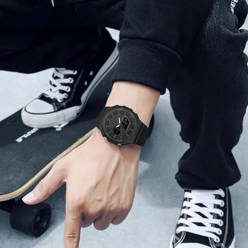 findtime Black Unisex Watches Digital, Watches for Men Women Waterproof Sports Electronic Men's Wristwatches Reloj Deportivo para Hombre LED Stopwatch4