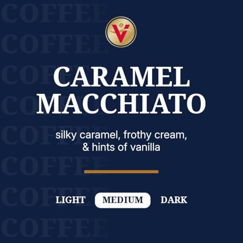 Victor Allen's Coffee Caramel Macchiato Flavored, 80 Count, Medium Roast, Single Serve Coffee Pods for Keurig K-Cup Brewers