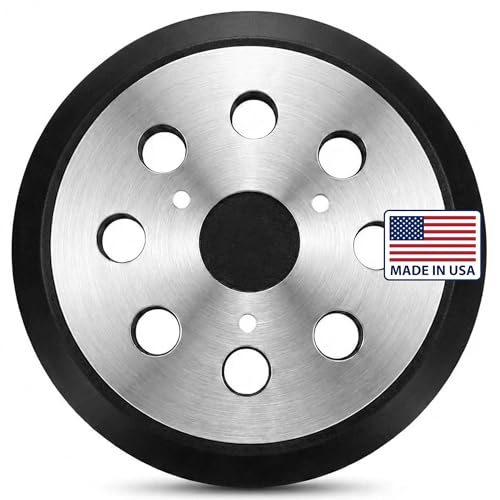 Diskit Core Series 5 Inch Replacement Sanding Pad, Hook & Loop, Firm, 8 Holes