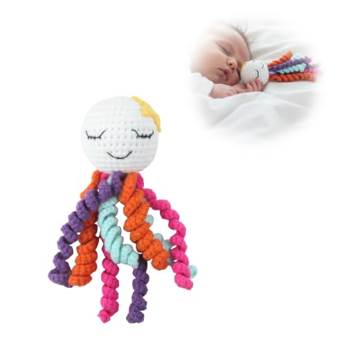 Handmade Crochet Octopus for NICU Baby, Gift for Baby (White and Color)