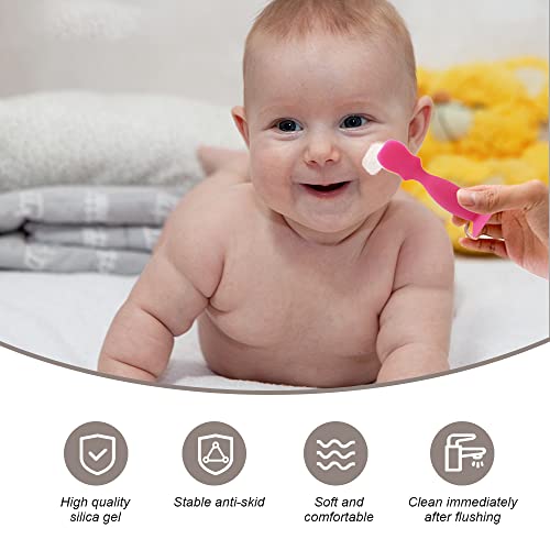 Dhinkyoung 4 Pcs Baby Diaper Cream Spatula Silicone Nappy Rash Cream Applicator Baby Butt Spatula With Suction Cup For Newborn Baby Facial Cosmetic #TOP2