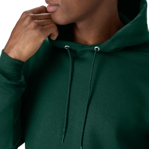 Hanes Men's Pullover EcoSmart Hooded Sweatshirt, Deep Forest, Large - image 6