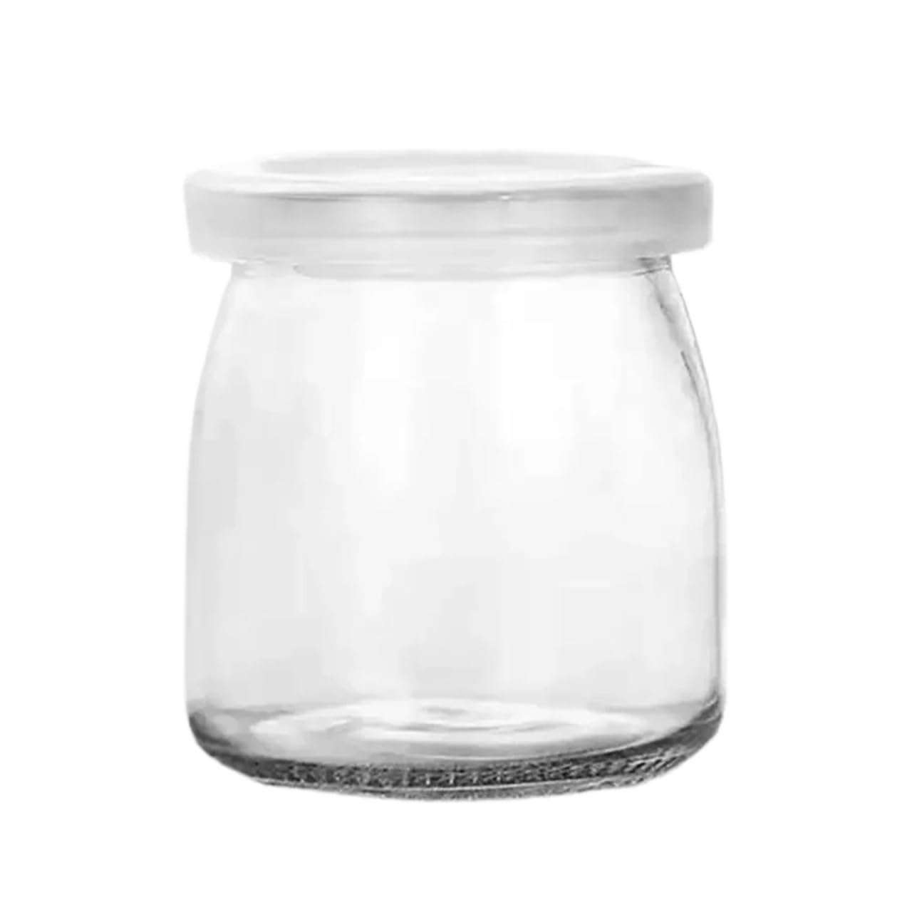 ZNJAMN 3PCS Pudding Jars High Temperature Resistant Glass Bottle Yogurt Container Wishing Different-sized Storage Cup​s for Pickling(200ml)