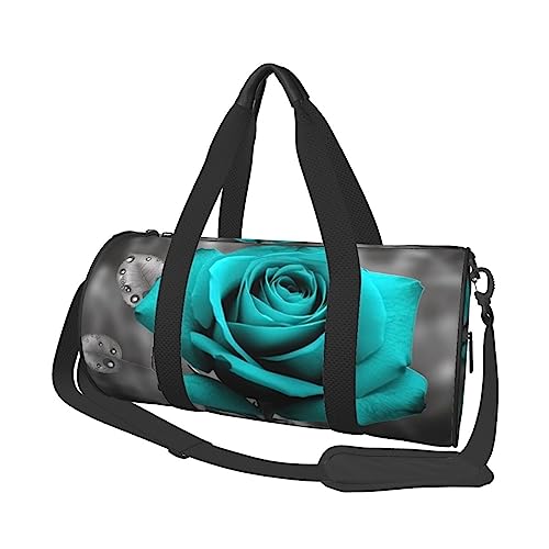 Sac de gym et sac de fitness noir polyvalent avec détails imprimés