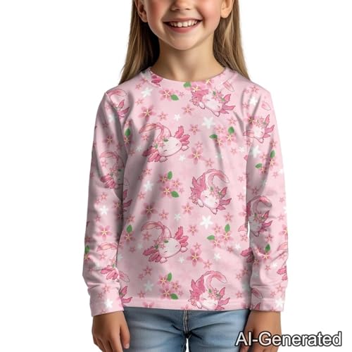 Image of Renewold Boys Girls Tees Kids T-Shirt Long Sleeve Crewneck T Shirts Casual Athletic Tops Clothing for Home School Travel