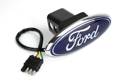 Reese Towpower 86065 Licensed LED Hitch Light Cover with Ford Logo, Chrome Finish