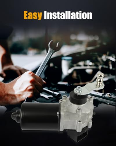 Image of ROADFAR Front Windshield Wiper Motor Fit for Cadillac for CTS 2003-2007 | Compatible For Cadillac For SRX 2004-2006|For Cadillac For STS 2005-2011|Replace 19354906|12487632|88958251|8 Pins