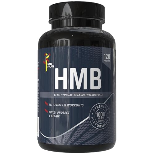 Mr Runs HMB - Muscle Strength & Fitness 1000mg per Serving - Protect from Muscle Loss During Calorie Cutting Ageing or Inactivity - 120 Capsules 60 Servings