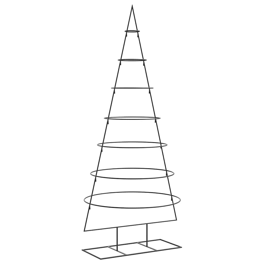 Vidaxl (180 Cm) Metal Christmas Tree For Decoration Outdoor Artificial Xmas Tree Black