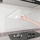 Yunihome Clear Contact Paper, 17.7 * 118 Inches Peel and Stick Waterproof Self Adhesive Vinyl – Oil Proof, Removable No Residue for Kitchen Cabinets, Countertops, Shelves & Book Covers