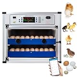 Incubateur Pour 136/204/372/340 œUfs Avec Retournement Et Ajout D'Eau Automatiques, ContrôLe De L'Humidité Et De La TempéRature, Wi-Fi, Mire-œUfs IntéGré,Pour Volailles D'éLevage 136Eggs