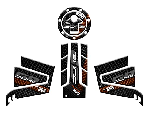 KTM DUKE 890 GT protection réservoir kit d'autocollants 3D résine noir V1