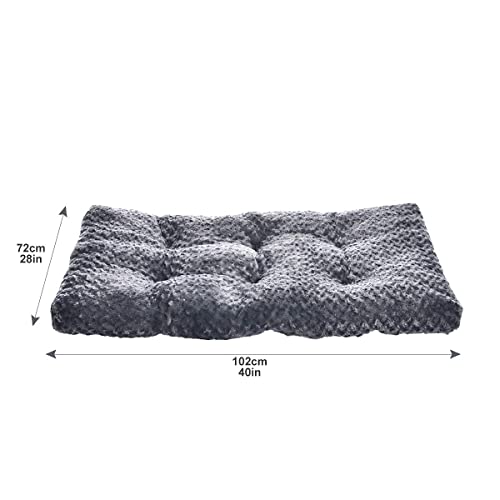 Image of Amazon Basics Washable Cat and Dog Bed, Cozy Crate Pad for Large Dogs, Indoor, 40 x 27 x 3.5 inches, Gray